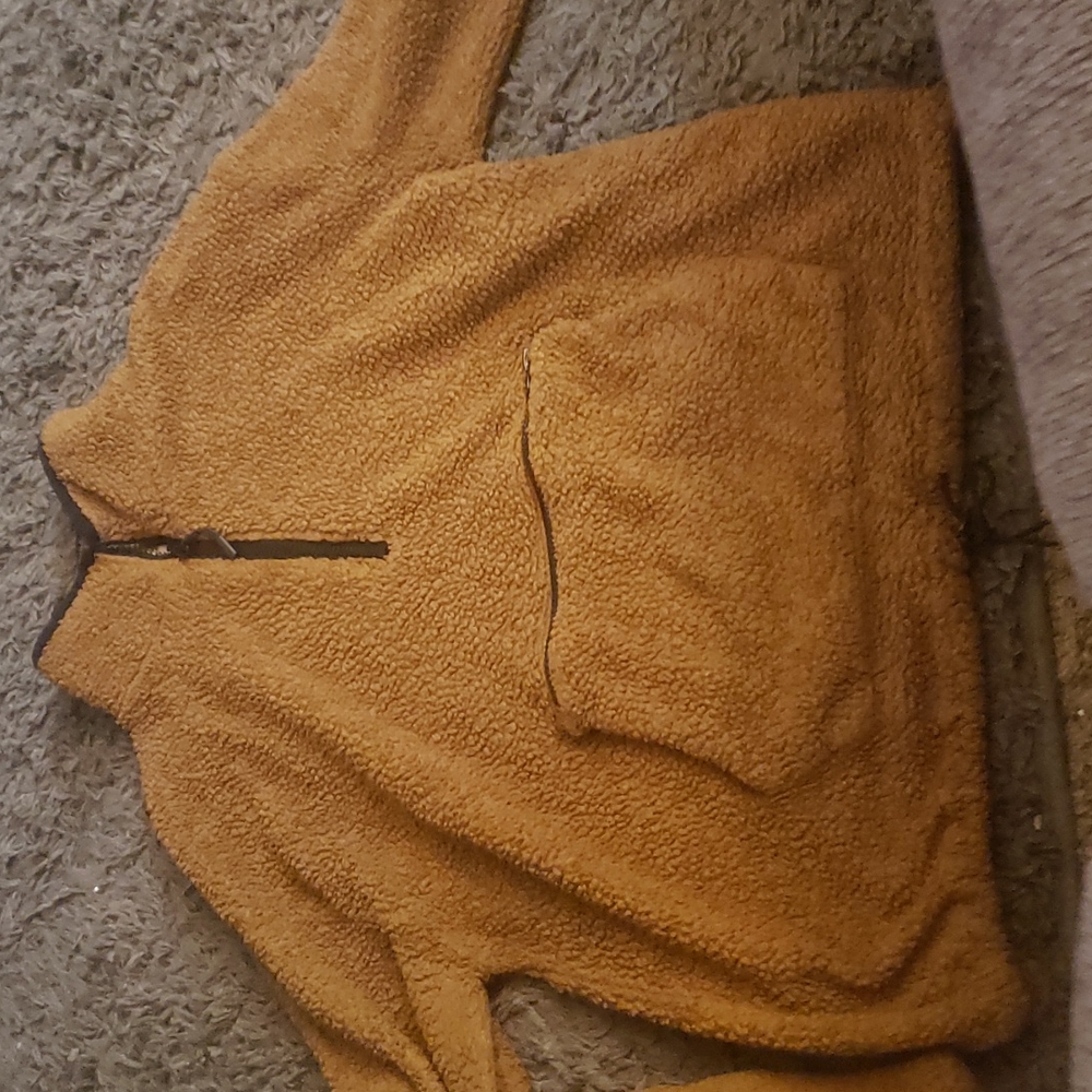 Brown Cropped Hoodie